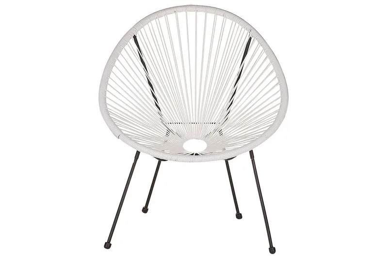 Maniwaki Utefåtölj - Vit/Svart - Utemöbler & utemiljö - Utestol & trädgårdsstol - Utefåtölj & loungefåtölj