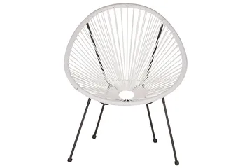 Maniwaki Utefåtölj - Vit/Svart - Utemöbler & utemiljö - Utestol & trädgårdsstol - Utefåtölj & loungefåtölj