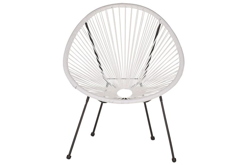 Maniwaki Utefåtölj - Vit/Svart - Utemöbler & utemiljö - Utestol & trädgårdsstol - Utefåtölj & loungefåtölj