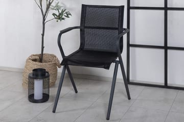 Alina Matstol Utomhus - Svart - Utemöbler & utemiljö - Utestol & trädgårdsstol - Matstol & karmstol utomhus