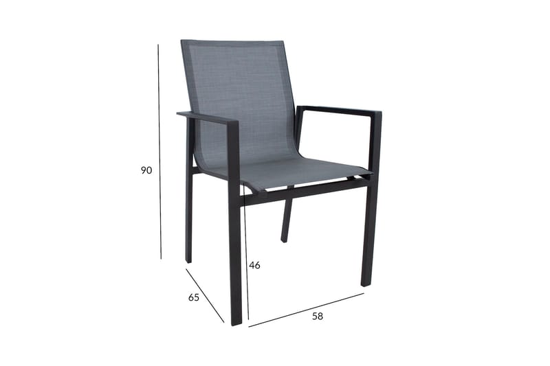 Amalfi Utestol Grå - Utemöbler & utemiljö - Utestol & trädgårdsstol - Matstol & karmstol utomhus