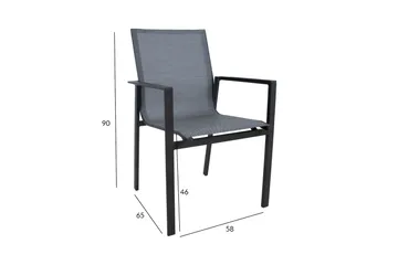 Amalfi Utestol Grå - Utemöbler & utemiljö - Utestol & trädgårdsstol - Matstol & karmstol utomhus