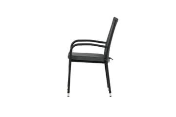 Anna Karmstol Utomhus Stapelbar Svart - Venture Home - Utemöbler & utemiljö - Utestol & trädgårdsstol - Matstol & karmstol utomhus