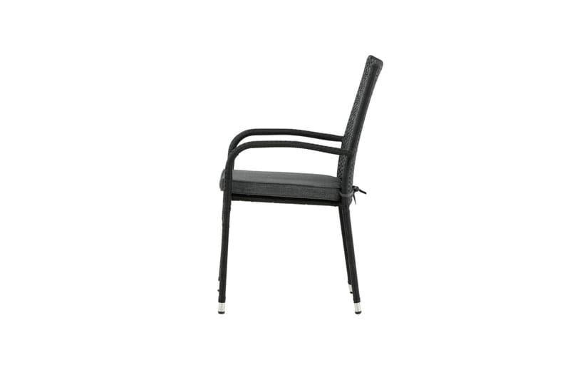 Anna Karmstol Utomhus Stapelbar Svart - Venture Home - Utemöbler & utemiljö - Utestol & trädgårdsstol - Matstol & karmstol utomhus