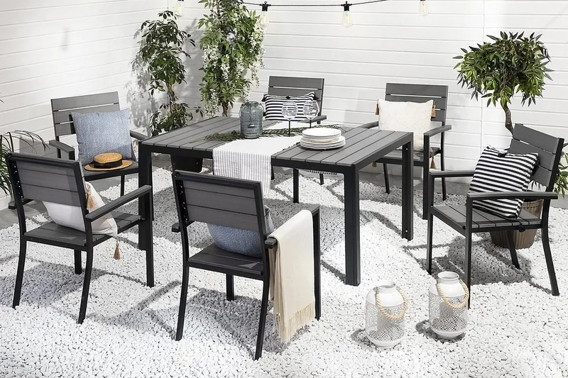 Como Trädgårdsstol 6 St 55 cm - Svart - Utemöbler & utemiljö - Utestol & trädgårdsstol - Matstol & karmstol utomhus