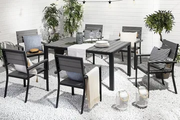 Como Trädgårdsstol 6 St 55 cm - Svart - Utemöbler & utemiljö - Utestol & trädgårdsstol - Matstol & karmstol utomhus