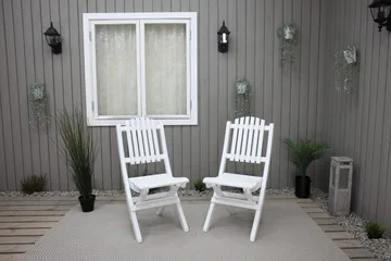 Delpino Klappstol Utomhus - Vit - Utemöbler & utemiljö - Utestol & trädgårdsstol - Matstol & karmstol utomhus