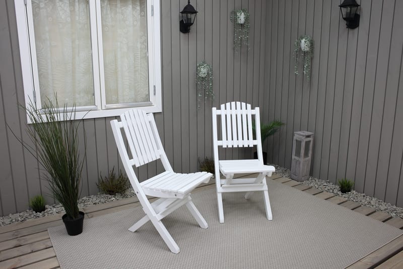 Delpino Klappstol Utomhus - Vit - Utemöbler & utemiljö - Utestol & trädgårdsstol - Matstol & karmstol utomhus