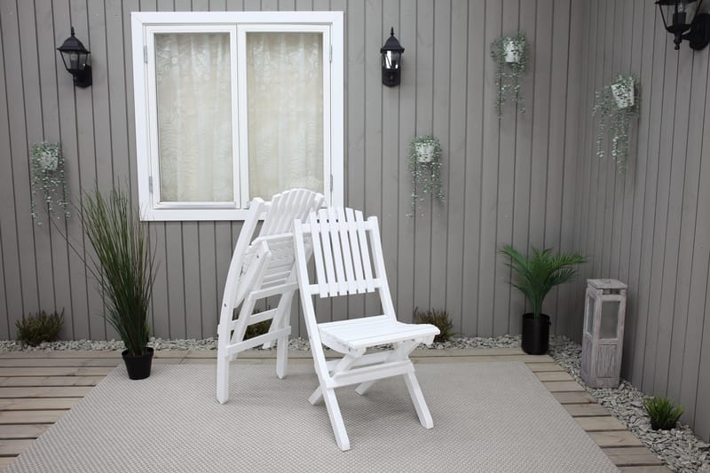 Delpino Klappstol Utomhus - Vit - Utemöbler & utemiljö - Utestol & trädgårdsstol - Matstol & karmstol utomhus