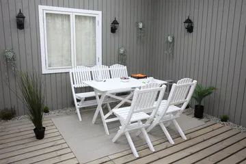 Delpino Klappstol Utomhus - Vit - Utemöbler & utemiljö - Utestol & trädgårdsstol - Matstol & karmstol utomhus