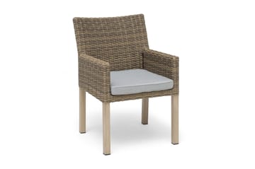 Hillerstorp Fyrsnäs Utefåtölj 2-pack med Dyna - Konstrotting/Natur/Brun - Utemöbler & utemiljö - Utestol & trädgårdsstol - Matstol & karmstol utomhus