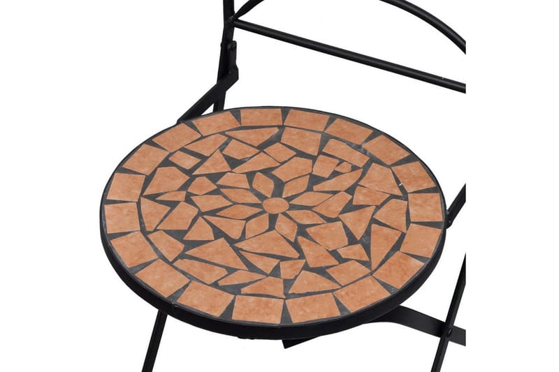 Hopfällbara caféstolar 2 st keramik terrakotta - Brun - Balkongstol - Matstol & karmstol utomhus
