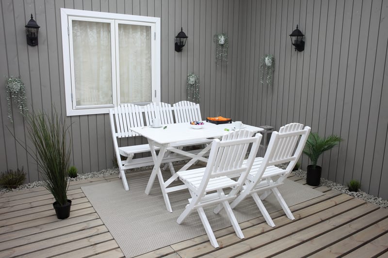 Klappstol Utomhus Delpino 2-pack Vit - Vit - Utemöbler & utemiljö - Utestol & trädgårdsstol - Matstol & karmstol utomhus