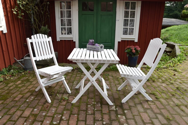 Klappstol Utomhus Delpino 2-pack Vit - Vit - Utemöbler & utemiljö - Utestol & trädgårdsstol - Matstol & karmstol utomhus