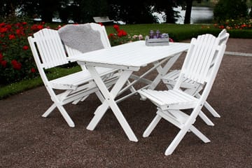 Klappstol Utomhus Delpino 2-pack Vit - Vit - Utemöbler & utemiljö - Utestol & trädgårdsstol - Matstol & karmstol utomhus