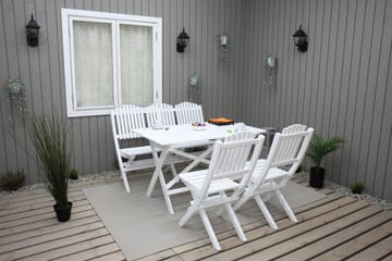 Klappstol Utomhus Delpino  Vit - Vit - Utemöbler & utemiljö - Utestol & trädgårdsstol - Matstol & karmstol utomhus
