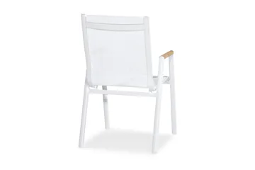 Las Karmstol Utomhus Vegas - Vit/beige - Utemöbler & utemiljö - Utestol & trädgårdsstol - Matstol & karmstol utomhus