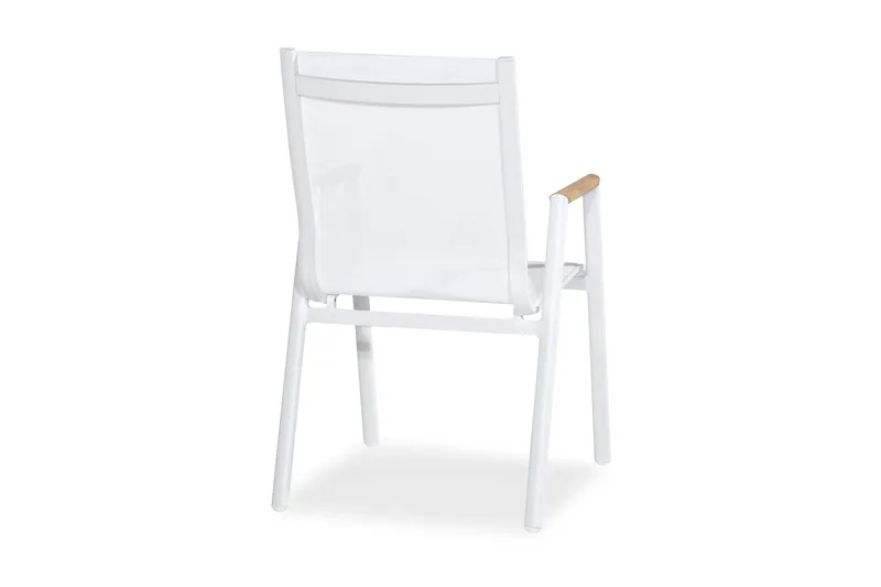 Las Karmstol Utomhus Vegas - Vit/beige - Utemöbler & utemiljö - Utestol & trädgårdsstol - Matstol & karmstol utomhus