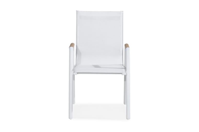 Las Karmstol Utomhus Vegas - Vit/beige - Utemöbler & utemiljö - Utestol & trädgårdsstol - Matstol & karmstol utomhus