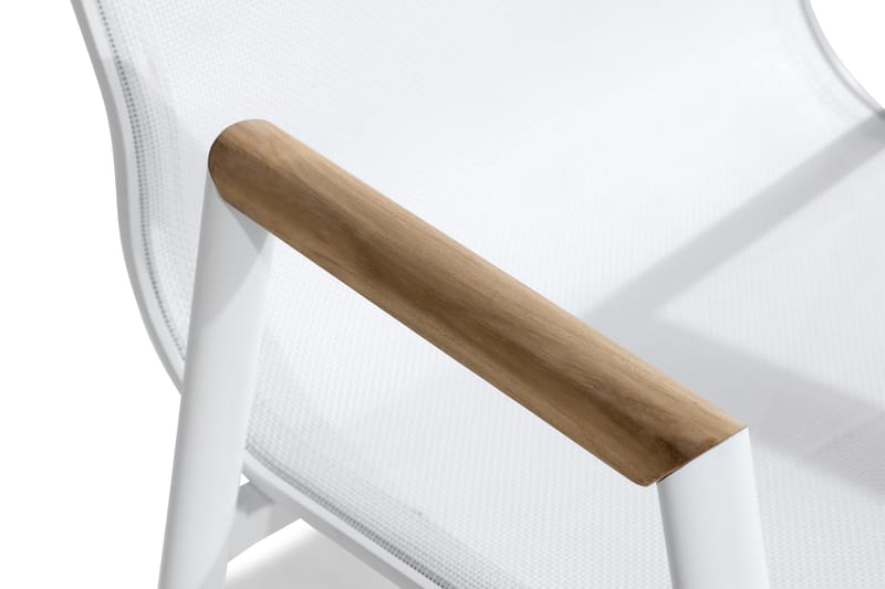 Las Karmstol Utomhus Vegas - Vit/beige - Utemöbler & utemiljö - Utestol & trädgårdsstol - Matstol & karmstol utomhus