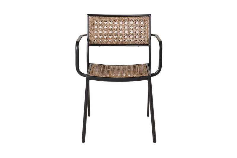 Paola Matstol Utomhus med Dyna Svart/Brun - Venture Home - Utemöbler & utemiljö - Utestol & trädgårdsstol - Matstol & karmstol utomhus