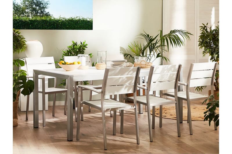Purujosa Trädgårdsstol 6-pack - Vit - Utemöbler & utemiljö - Utestol & trädgårdsstol - Matstol & karmstol utomhus