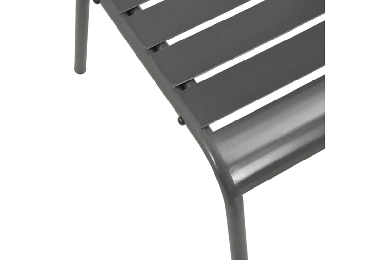 Stapelbara trädgårdsstolar 2 st stål gr�å - Grå - Balkongstol - Matstol & karmstol utomhus