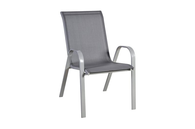 Stol DUBLIN 73x555xH93cm stålram grå - Grå - Balkongstol - Matstol & karmstol utomhus