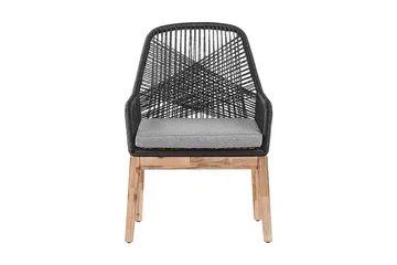 Trädgårdsstol 2 st grå OLBIA - Svart - Utemöbler & utemiljö - Utestol & trädgårdsstol - Matstol & karmstol utomhus