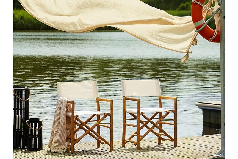 Trädgårdsstol 2 st ljust trä/beige MOLISE - Trä/natur - Utemöbler & utemiljö - Utestol & trädgårdsstol - Matstol & karmstol utomhus