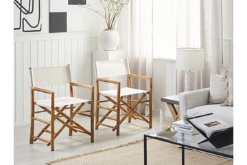 Trädgårdsstol 2 st ljust trä/beige MOLISE - Trä/natur - Utemöbler & utemiljö - Utestol & trädgårdsstol - Matstol & karmstol utomhus