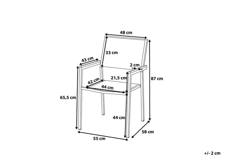Trädgårdsstol 6 St Grosseto 58 cm - Vit - Utemöbler & utemiljö - Utestol & trädgårdsstol - Matstol & karmstol utomhus