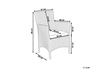 Trädgårdsstol Azuelo 2-pack - Vit - Utemöbler & utemiljö - Utestol & trädgårdsstol - Matstol & karmstol utomhus