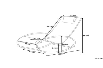Trädgårdsstol Campo 107 cm - Svart - Utemöbler & utemiljö - Utestol & trädgårdsstol - Matstol & karmstol utomhus