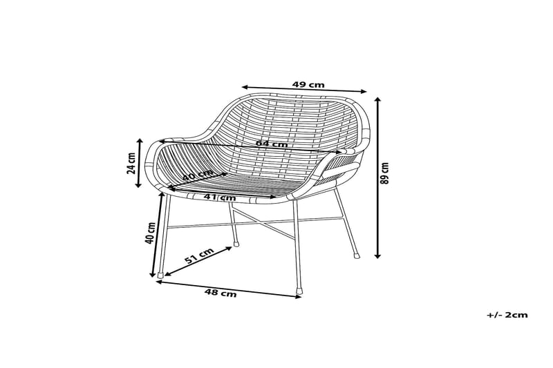 Trädgårdsstol Canora 51 cm - Svart - Matstol & karmstol utomhus