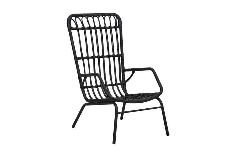Trädgårdsstol konstrotting svart - Svart - Balkongstol - Matstol & karmstol utomhus