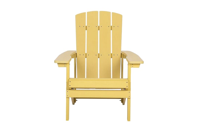 Trädgårdsstol med fotpall gul ADIRONDACK - Gul - Balkongstol - Matstol & karmstol utomhus