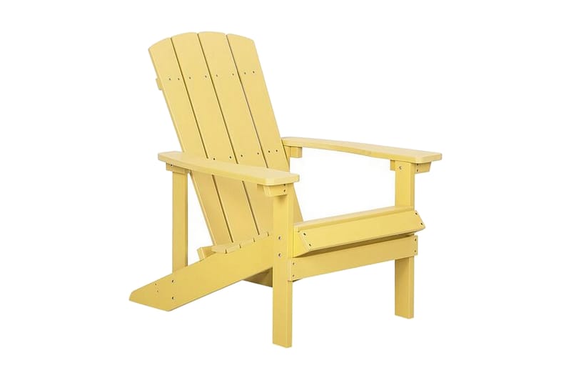 Trädgårdsstol med fotpall gul ADIRONDACK - Gul - Balkongstol - Matstol & karmstol utomhus