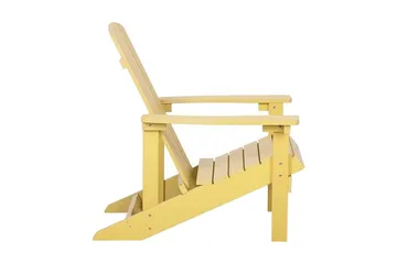 Trädgårdsstol med fotpall gul ADIRONDACK - Gul - Utemöbler & utemiljö - Utestol & trädgårdsstol - Solstol - Däckstol