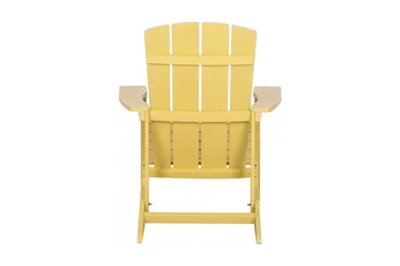 Trädgårdsstol med fotpall gul ADIRONDACK - Gul - Utemöbler & utemiljö - Utestol & trädgårdsstol - Solstol - Däckstol