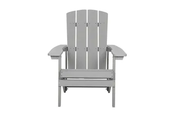 Trädgårdsstol med fotpall ljusgrå ADIRONDACK - Grå - Utemöbler & utemiljö - Utestol & trädgårdsstol - Solstol - Däckstol