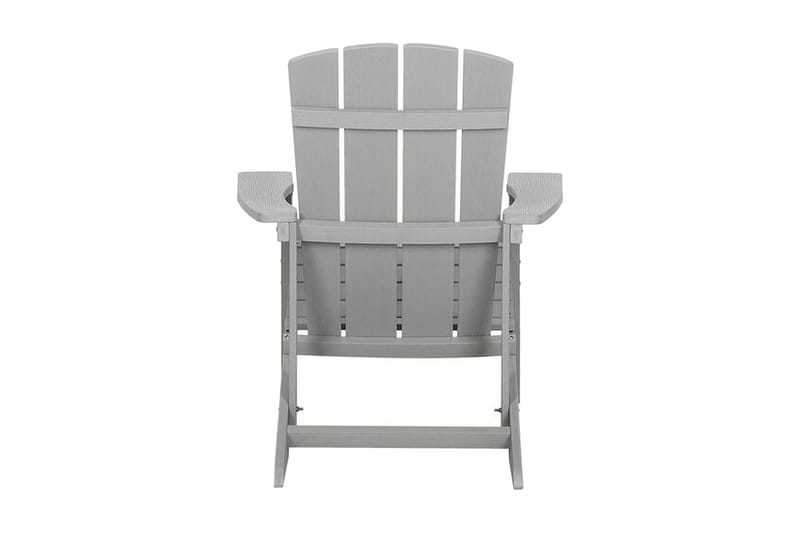 Trädgårdsstol med fotpall ljusgrå ADIRONDACK - Grå - Utemöbler & utemiljö - Utestol & trädgårdsstol - Solstol - Däckstol