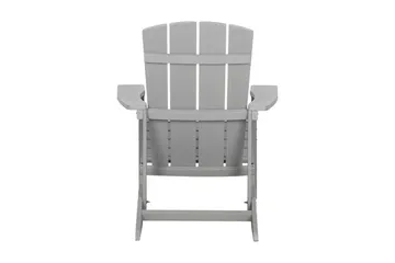 Trädgårdsstol med fotpall ljusgrå ADIRONDACK - Grå - Utemöbler & utemiljö - Utestol & trädgårdsstol - Solstol - Däckstol