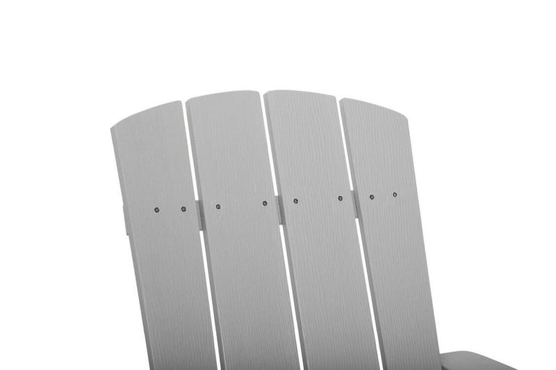 Trädgårdsstol med fotpall ljusgrå ADIRONDACK - Grå - Utemöbler & utemiljö - Utestol & trädgårdsstol - Solstol - Däckstol