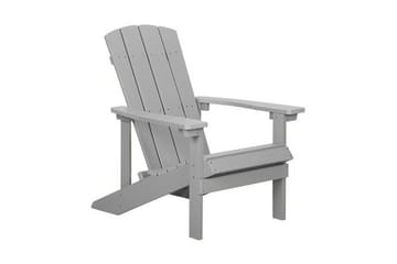 Trädgårdsstol med fotpall ljusgrå ADIRONDACK - Grå - Utemöbler & utemiljö - Utestol & trädgårdsstol - Solstol - Däckstol