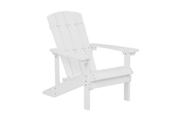 Trädgårdsstol med fotpall vit ADIRONDACK - Vit - Utemöbler & utemiljö - Utestol & trädgårdsstol - Matstol & karmstol utomhus