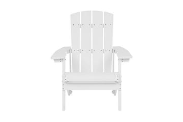 Trädgårdsstol med fotpall vit ADIRONDACK - Vit - Utemöbler & utemiljö - Utestol & trädgårdsstol - Matstol & karmstol utomhus