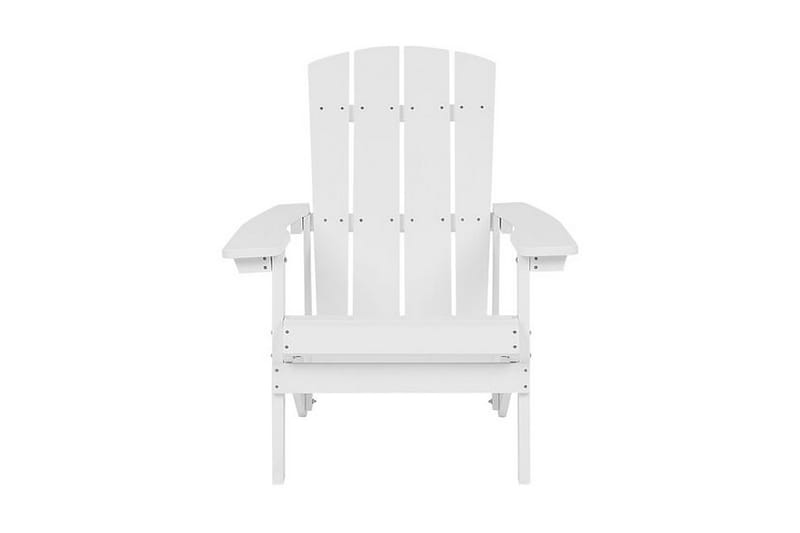 Trädgårdsstol med fotpall vit ADIRONDACK - Vit - Utemöbler & utemiljö - Utestol & trädgårdsstol - Matstol & karmstol utomhus