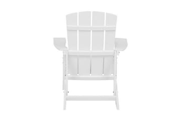 Trädgårdsstol med fotpall vit ADIRONDACK - Vit - Utemöbler & utemiljö - Utestol & trädgårdsstol - Matstol & karmstol utomhus