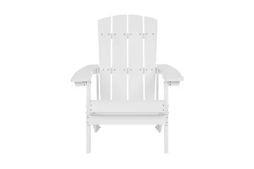 Trädgårdsstol med fotpall vit ADIRONDACK - Vit - Utemöbler & utemiljö - Utestol & trädgårdsstol - Matstol & karmstol utomhus